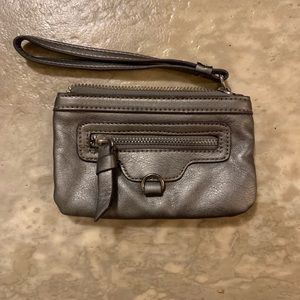 Nine West silver wristlet